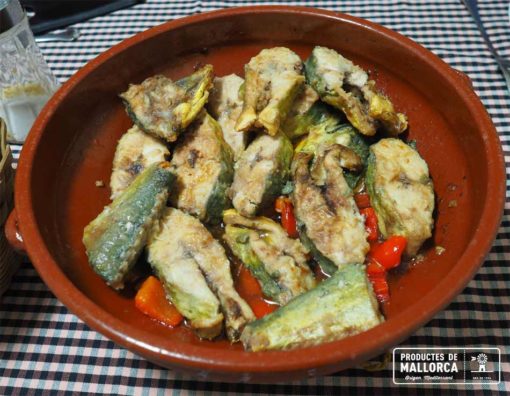 Receta de llampuga con pimientos